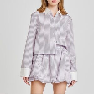 WAYF Striped Button Up Shirt